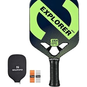 Niupipo Explorer Carbon Fiber Pickleball Paddle USAPA Approved 8oz w/ Cover